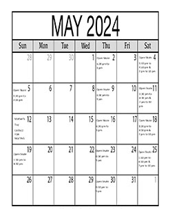 March 2024 Skating Schedule